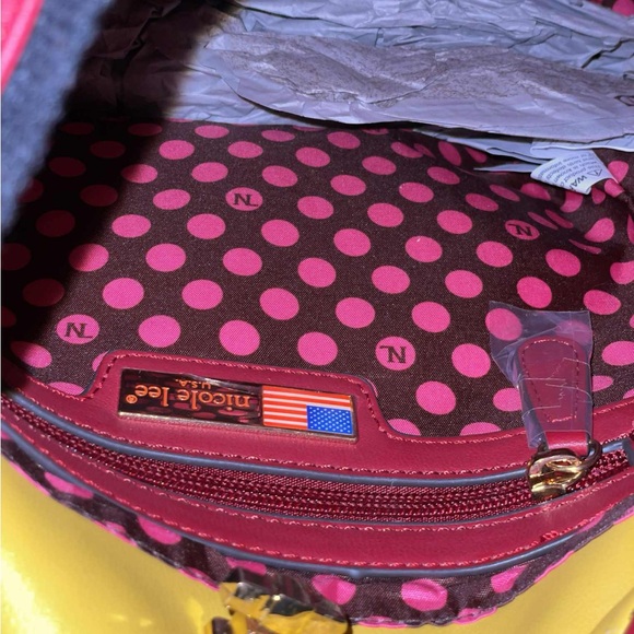 Nicole Lee Black and Red Floral Dreamcatcher Backpack - Picture 5 of 5